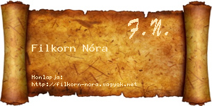 Filkorn Nóra névjegykártya